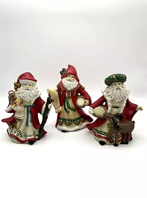 3 Midwest Imports Of Cannon Falls Old World Santa Figurines Reindeer Drum Dolls • $24.95