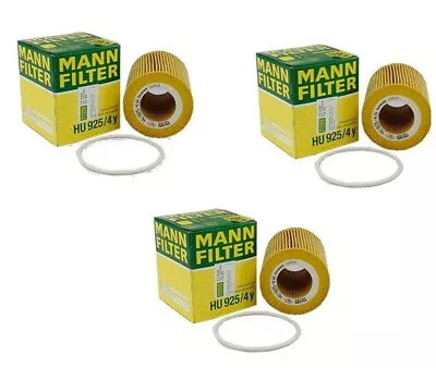 Set Of 3 Engine Oil Filters OEM Mann For Land Rover LR2 Volvo S60 V60 XC60 XC70 • $23.96