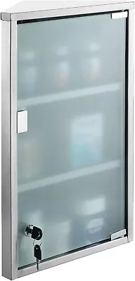 19-Inch Stainless Steel Silver Medicine Cabinet 3 Storage Shelf Wall Cabinet • $111.99