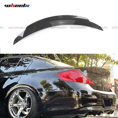 For 09-13 Infiniti G25 G37 G35 Sedan High Kick Carbon Fiber Trunk Spoiler Wing • $104.49