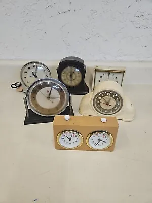 Vintage Desk Clock Lot Of 6. Germany Sessions Hammond Etc. CC5 • $70