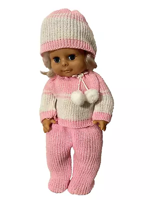 Vintage Playmates Doll 1973 Rubber Body Sleepy Eyes 15” Blonde Hair Pink Outfit • $19.99