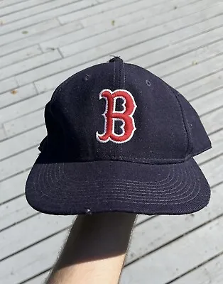 Vintage Boston Red Sox New Era Wool Fitted 7 1/8 Hat Made In Usa 80s 70s MLB • $24.99