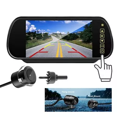 Backup Camera Rear View System Night Vision 7  Mirror Monitor For 12v Car Truck • $43.89