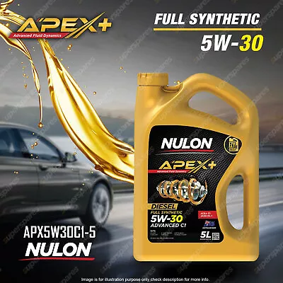 Nulon APEX+ Diesel 5W-30 Advanced C1 Engine Oil 5L APX5W30C1-5 Ref SYNDLE5W30-5 • $56.99