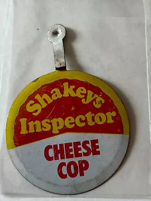 Vintage Shakey's Inspector Cheese Cop 2.25 Inch Pin Back Button 😎 • $9.88