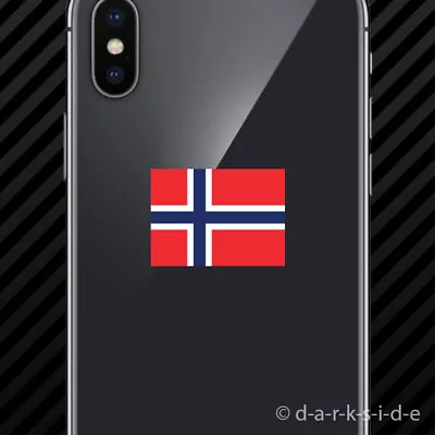 (2x) Norwegian Flag Cell Phone Sticker Mobile Norway NOR NO • $3.99