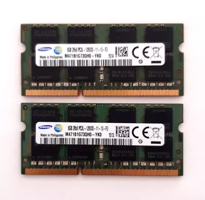 Samsung 16GB (2x8GB) DDR3L-1600 MHz 1.35V Laptop (SODIMM) Memory RAM KIT 204-pin • £21