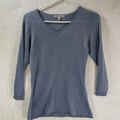 Marika Charles Lightweight Silk & Cashmere Sweater Size S Blue • $25.99