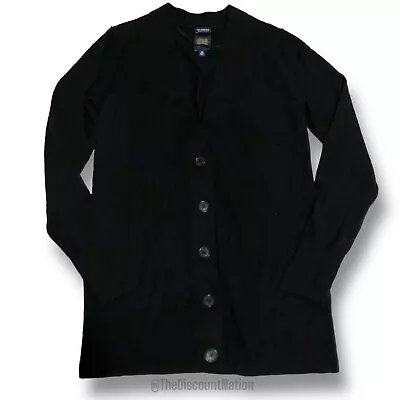 Gap 100% Merino Wool Black Button-Up Cardigan Women's Size XS • $14.99