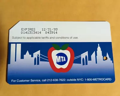 Metrocard NYC MTA Apple APTA Conference Extremely RARE Mint 1998 • $75