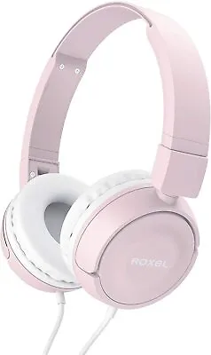 Roxel Wired Headphones With Mic RX110 Ergonomic Lightweight OnEar Wired Colours • £12.99