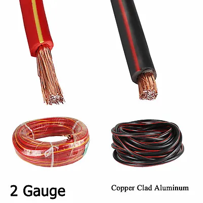 Automotive Power Wire CCA Cable Core 2 Gauge Black Red Battery Ground Wiring LOT • $20.45