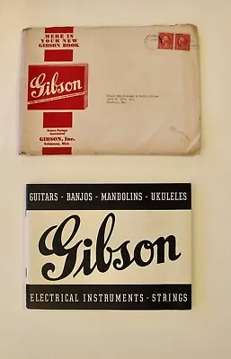 VINTAGE 1937 GIBSON CATALOG With Mailing Envelope • $150