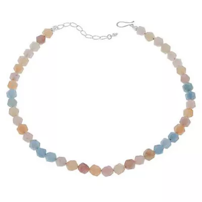 HSN Jay King Sterling Silver Morganite And Aquamarine 18-1/4  Nugget Necklace • $35