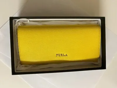 Furla Large Leather Babylon Continental Wallet Purse Color: Sunny 028 • $85