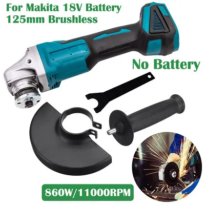 Brushless Cordless Angle Grinder For Makita Li-ion Battery And Charger 125mm • £31.45