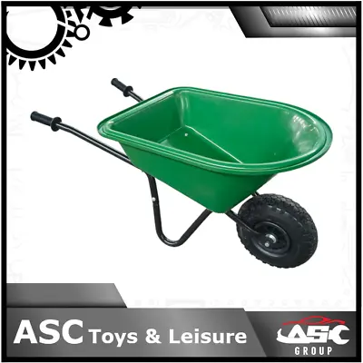 New Child Kids Deep 20L Wheelbarrow - Green / Black - Toy Play Farm Gardening • £39.99