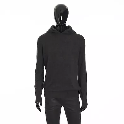 LORO PIANA 2250$ Gray Hoodie Sweater - Cashmere/Silk Hood • $1487.50