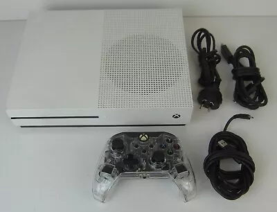 Microsoft Xbox One S 1tb White Console - 1681 With Wired Controller & Leads • $189