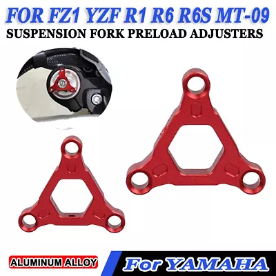 Red 14mm Suspension Fork Preload Adjusters For YAMAHA FZ1 YZF R1 R6 R6S MT-09 • $9