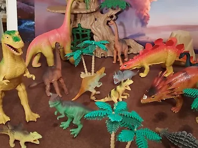 TOY DINOSAUR LOT Some VINTAGE IMPERIAL With T-REX • $14