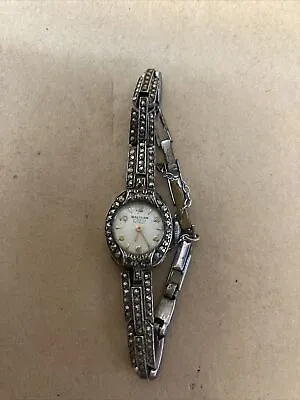 Vintage Marcasite Watch Waltham  17 Jewls Incablog Swiss Made Deco Watch G106 • $62