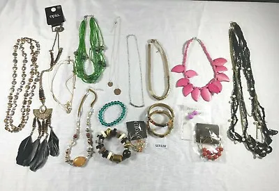 Mixed Costume Jewellery Job Lot Necklaces Bracelets Earrings SEP228 • £9.49