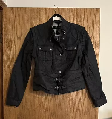 London Jean Moto Jacket - Dark Gray - Size Medium • $39