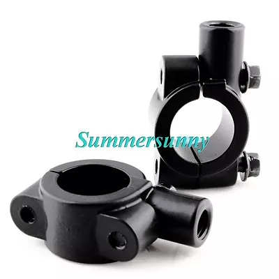 8mm Rear Mirrors Clamp On Mount Adapters For 7/8  Handlebar Motorcycle Universal • $9.60