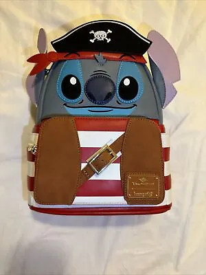 NEW Rare Loungefly Disney Cruise Line DCL Disney Wish Pirate Stitch Backpack • $145