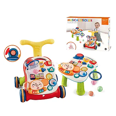 Unisex 2-in-1 Baby Walker And Baby Interactive Entertainment Game Table • £28.99