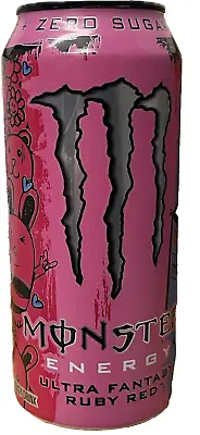 New Monster Energy Ultra Fantasy Ruby Red Zero Sugar Drink 1 Full 16 Floz Can • $14.99
