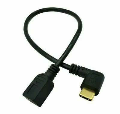 Mini USB 2.0 5 Pin Female To USB 3.1 Type C 90° Right / Left Male Data Cable  • £5.99