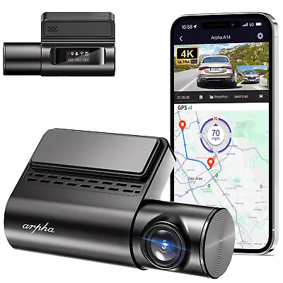 4K Car DVR WiFi GPS Park Mode Front Dash Cam Loop Recording 2K/1080p Camera A14 • $145