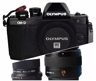 Olympus OM-D E-M10 MARK Ii + Leica Lumix 25mm F1.4 + M.Zuiko 45mm F1.8 • $975