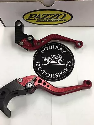Pazzo Levers For YAMAHA R6 1999 - 2004 Shorty Levers RED/BLK • $169.99