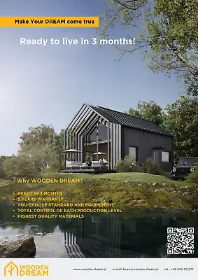 Wooden Houses Modular Hausen Aus Polen Domki Modułowe  Ganzjährige Holzhäuser • $90000