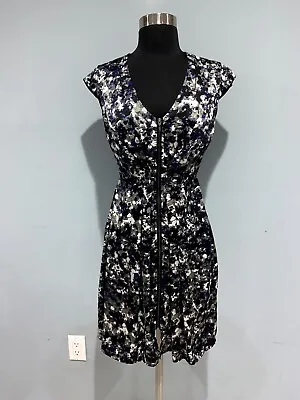 HM Fit And Flare Multicolor Dress With Zipper Flowy Size 4 • $13.70