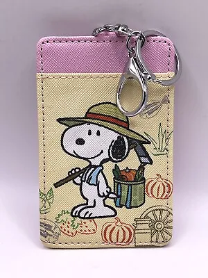 £2.80 • Buy Snoopy And Pumpkin Card Badge Holder Key Ring 7x11cm New￼
