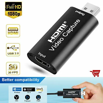 £7.99 • Buy 4K 1080p HD HDMI To USB2.0 Video Audio Capture Card Recorder For Windows Android