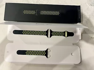 Genuine Apple Watch 44mm Black/Volt Nike Sport Band • $39