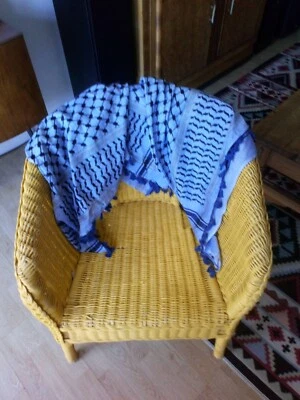 £16.99 • Buy Original Hirbawi Made In Palestine Kufiya Keffiyeh Scarf Shemagh Blue And Black 
