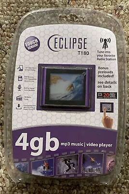 Eclipse T180 MP3 Player Audio Video Purple Music 4GB Brand New (6) • $19.99