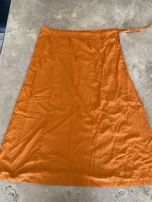 £7 • Buy Orange Cotton Saree Sari Petticoat