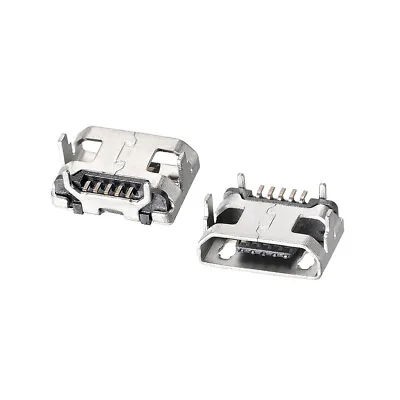 10PCS Micro USB Female Socket Connector Jack Port 5-Pin DIP 180 Degree Adapter • $6.42
