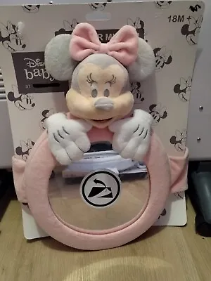 Disney Minnie Mouse Baby Car Mirror Soft Pink Baby Safe Mirror 🎁 Baby Shower • £9.99