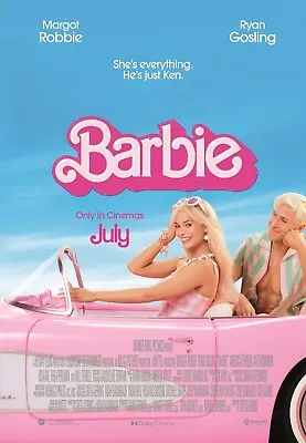 NEW BARBIE 2023 July Movie Decal Poster Margot Robbie Ryan Gosling Exclusive Art • $6.99