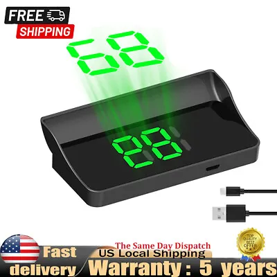 Digital Car HUD GPS Speedometer Head Up Display MPH KMH Compass Overspeed Alarm • $13.49