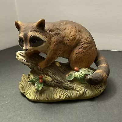 Homco/Home Interior Masterpiece Porcelain Raccoon Hand Painted 1247 • $14.21